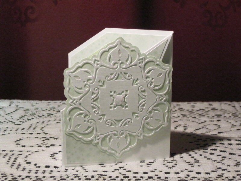 Lace card with mandala design