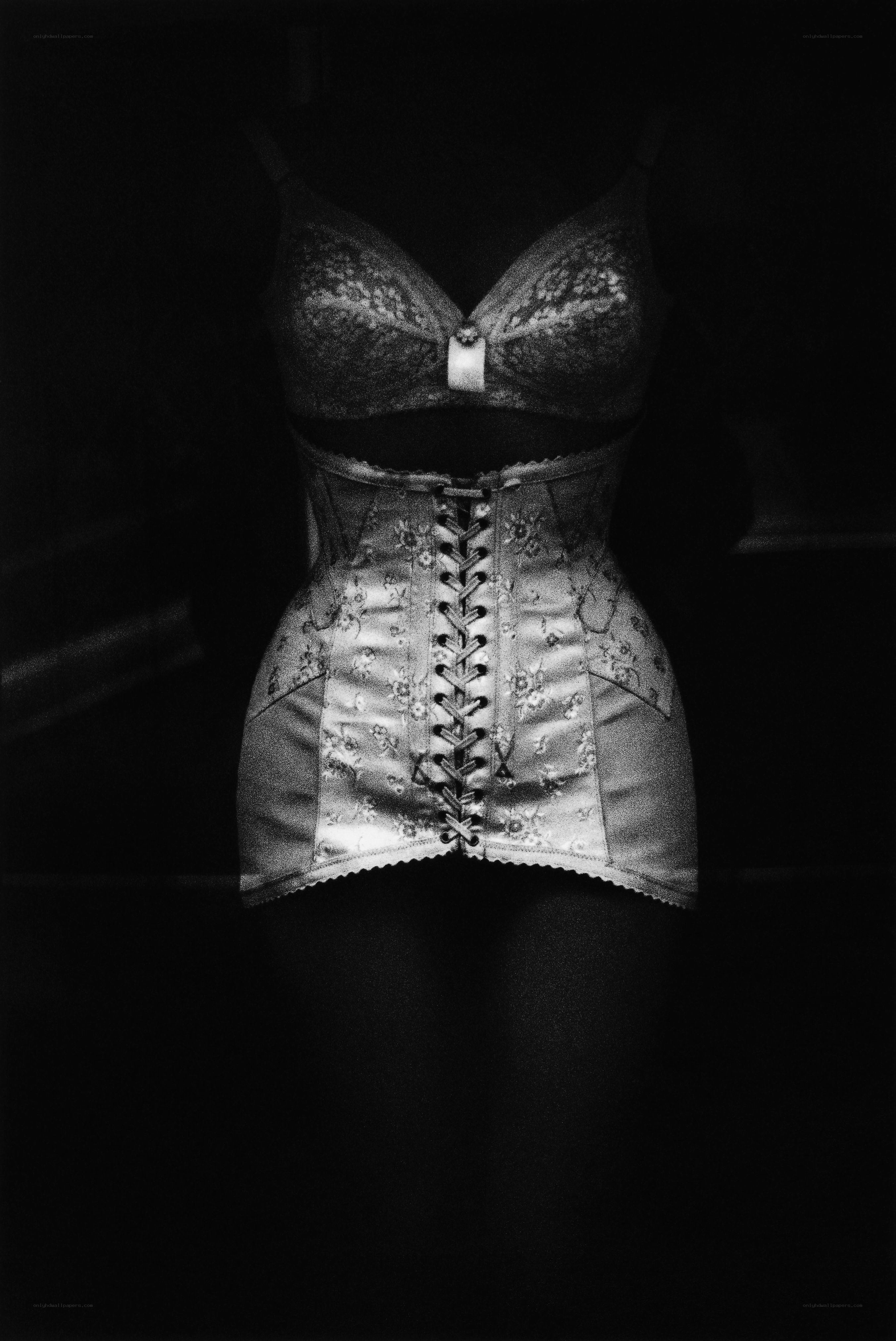 Lace corset and bra