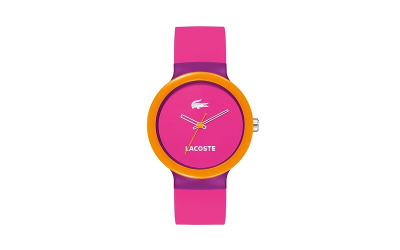 Lacoste watch with colorful strap