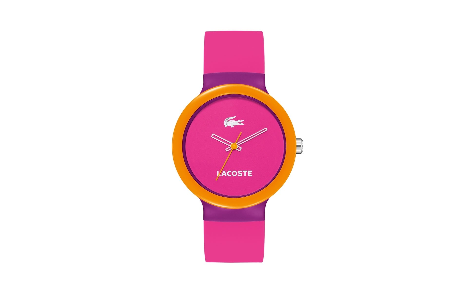 Lacoste watch with colorful strap
