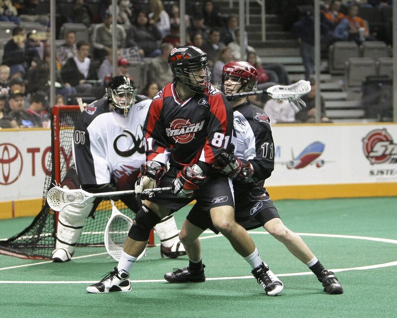 Lacrosse game action