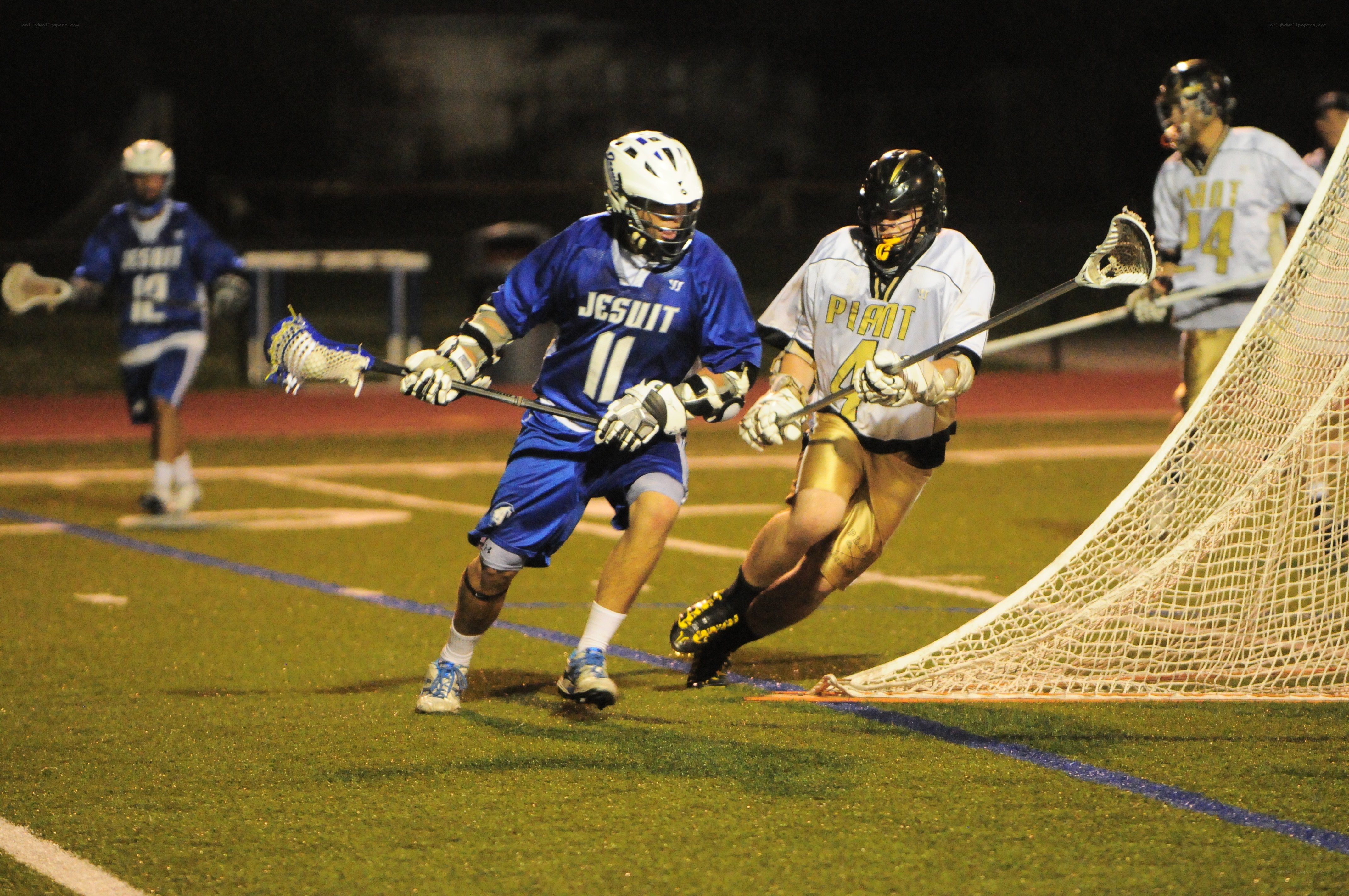 Lacrosse game at night