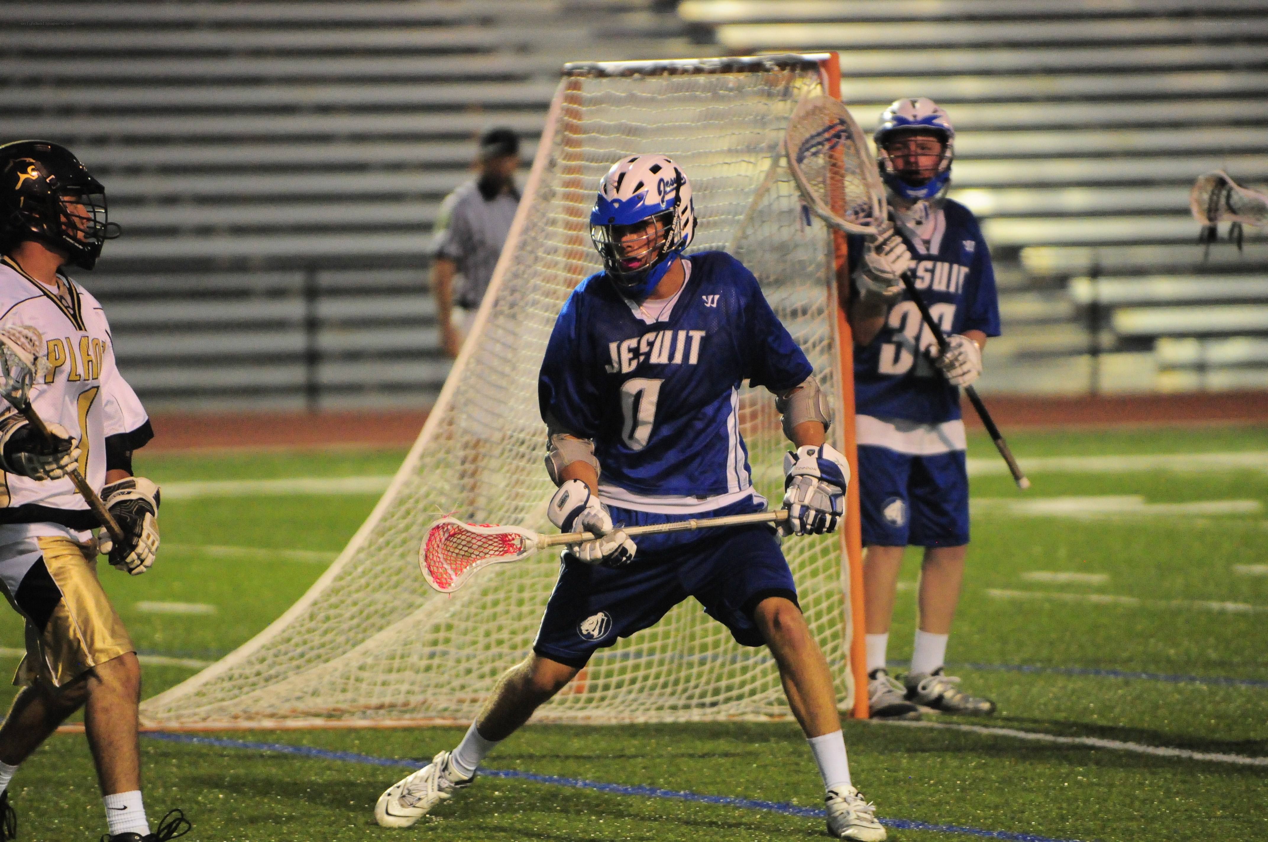 Lacrosse game at night