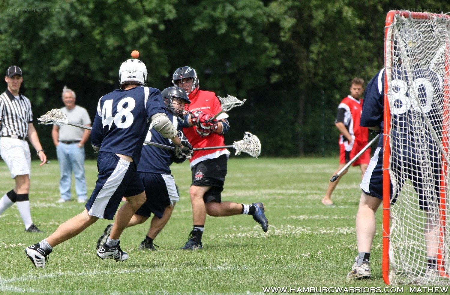 Lacrosse game in progress