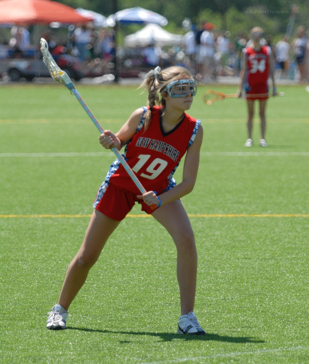 Lacrosse player in action