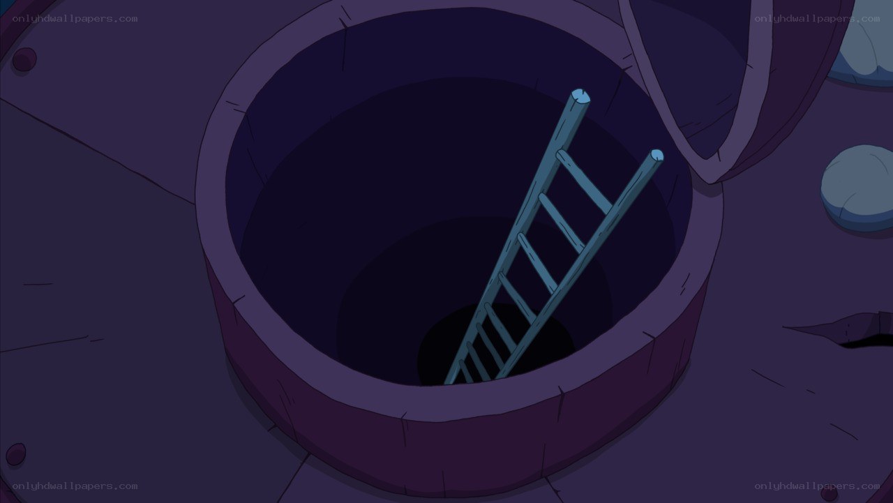 ladder in a dark well