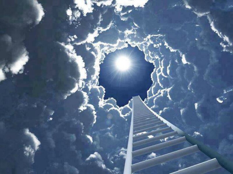 Ladder to the Sky — Blue, Dramatic