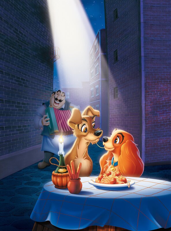 Lady and the Tramp spaghetti scene