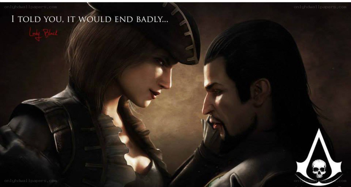 Lady Black and a man