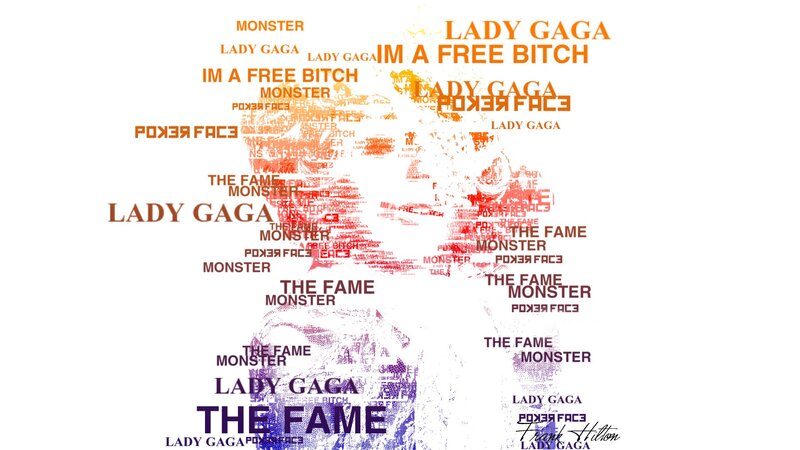 Lady Gaga album art collage