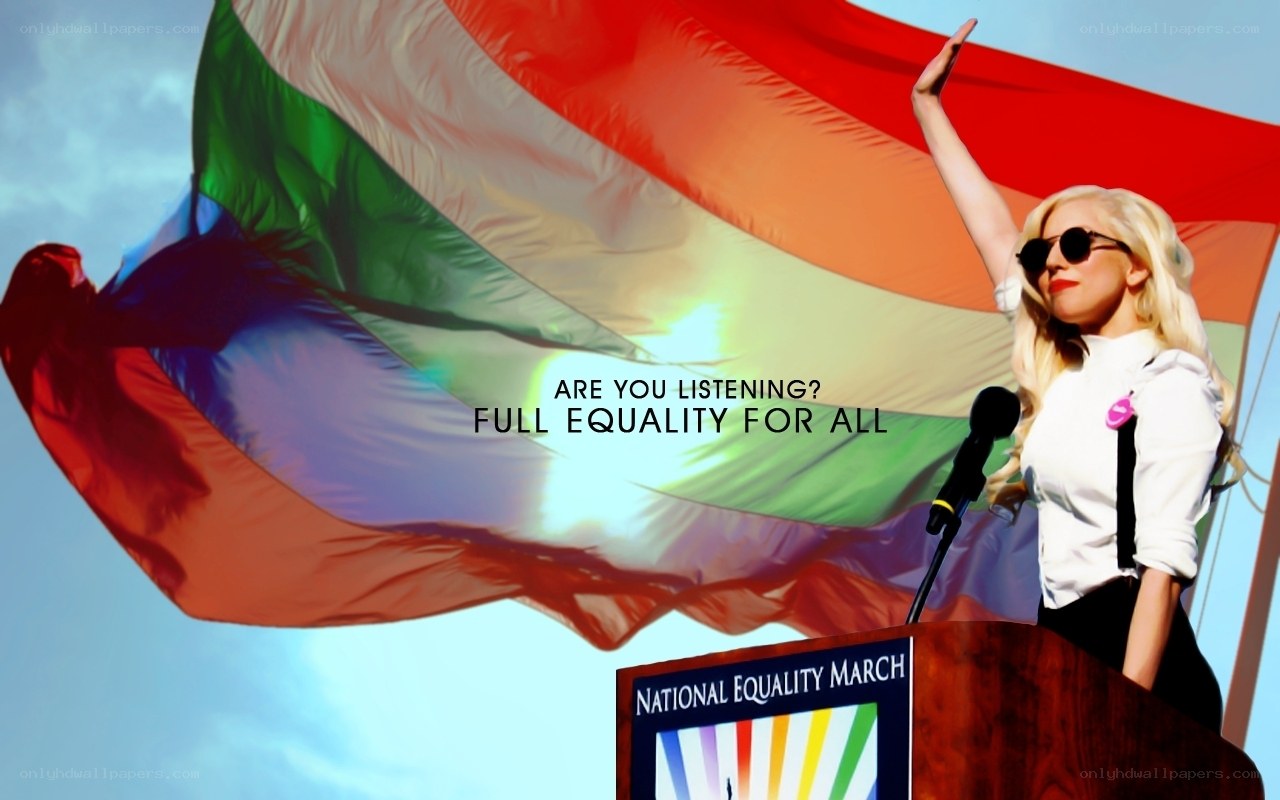 Lady Gaga at equality march