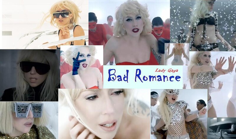 Lady Gaga Bad Romance collage