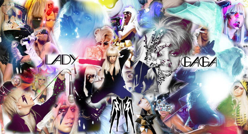 Lady Gaga Collage — White