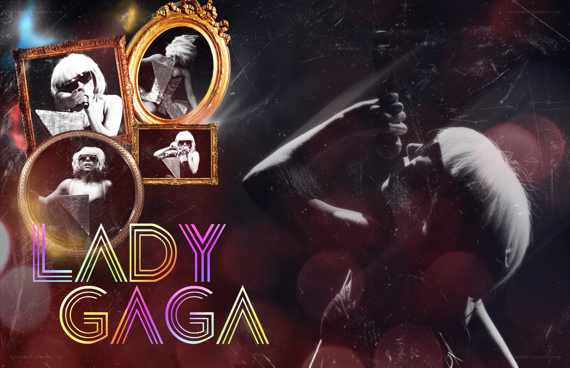 Lady Gaga concert collage