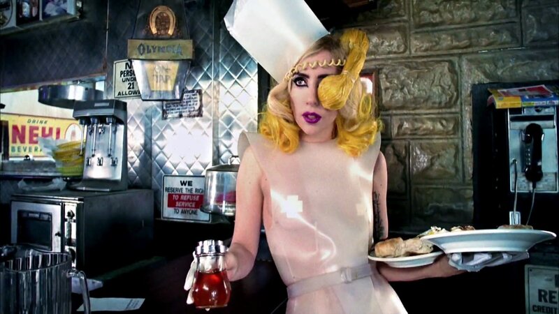 Lady Gaga in a diner