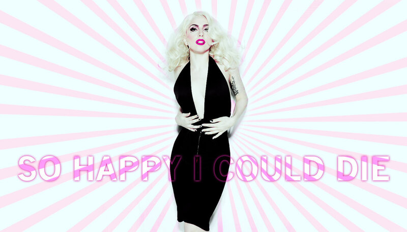 Lady Gaga in black dress