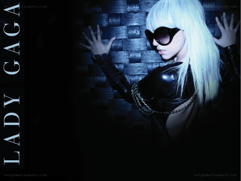 Lady Gaga in black leather