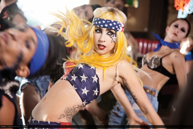 Lady Gaga in patriotic costume