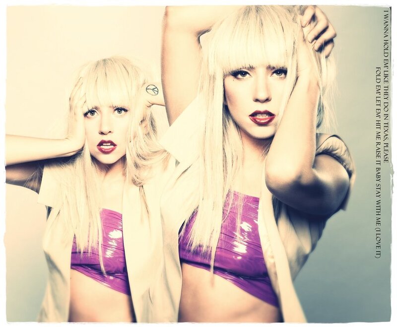 Lady Gaga in purple top