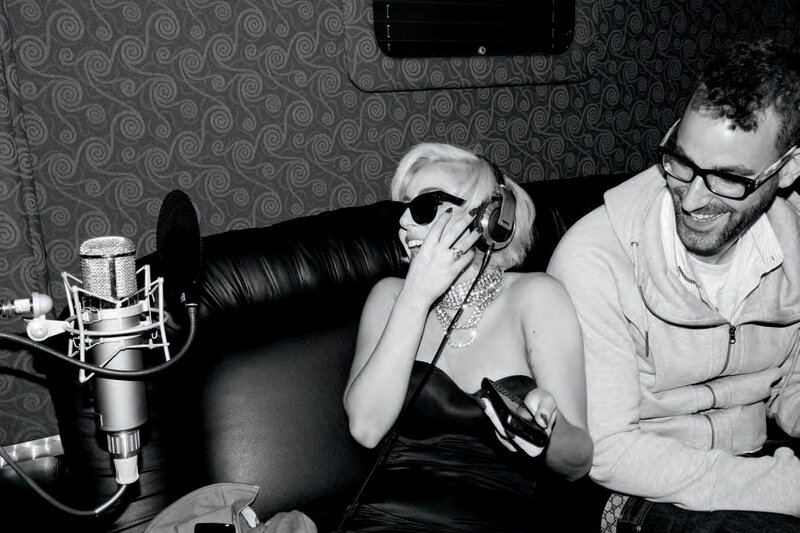 Lady Gaga in recording studio