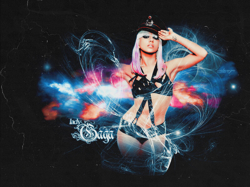 Lady Gaga in space-themed artwork