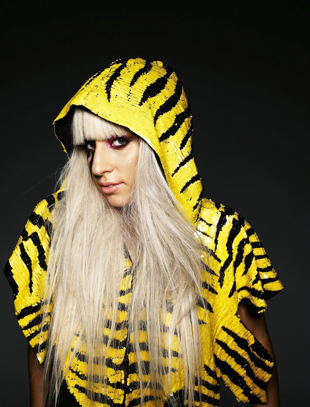 Lady Gaga in tiger hoodie