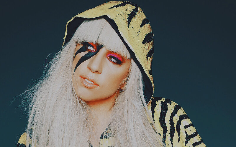 Lady Gaga in tiger print