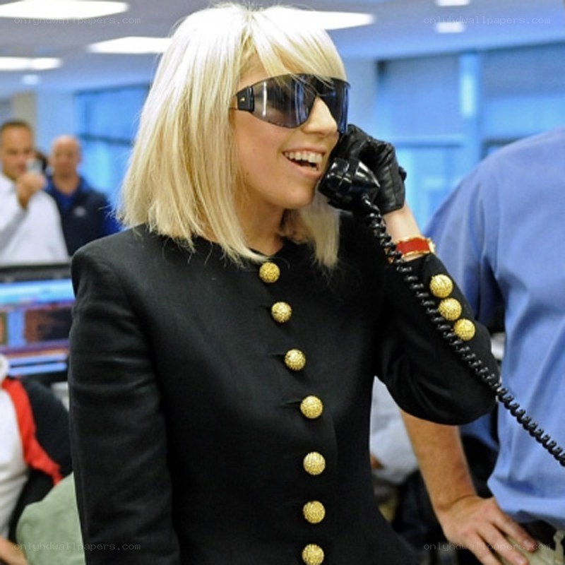 Lady Gaga on the phone