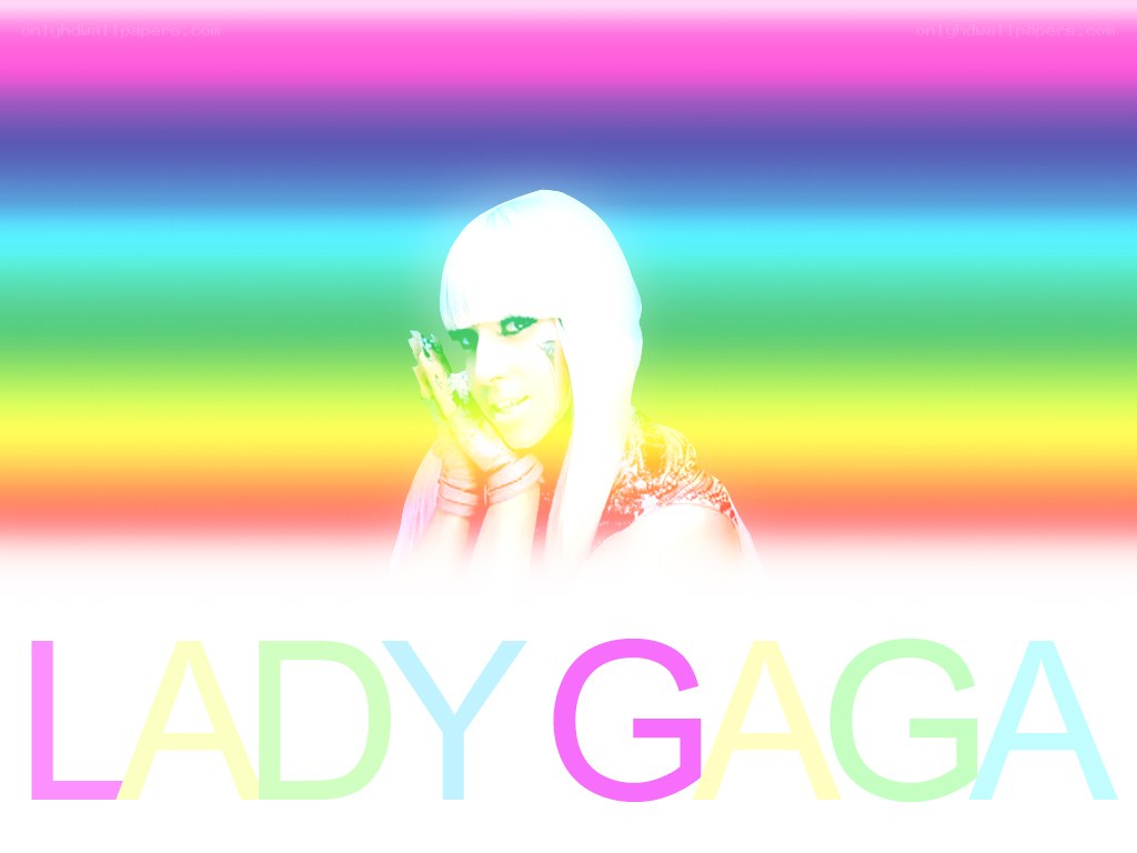 Lady Gaga rainbow portrait