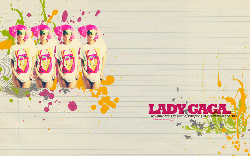 Lady Gaga wallpaper with splashes