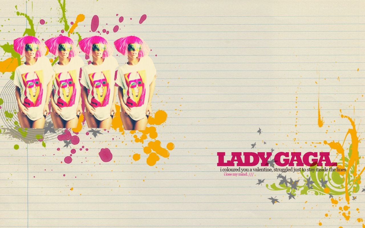 Lady Gaga wallpaper with splashes
