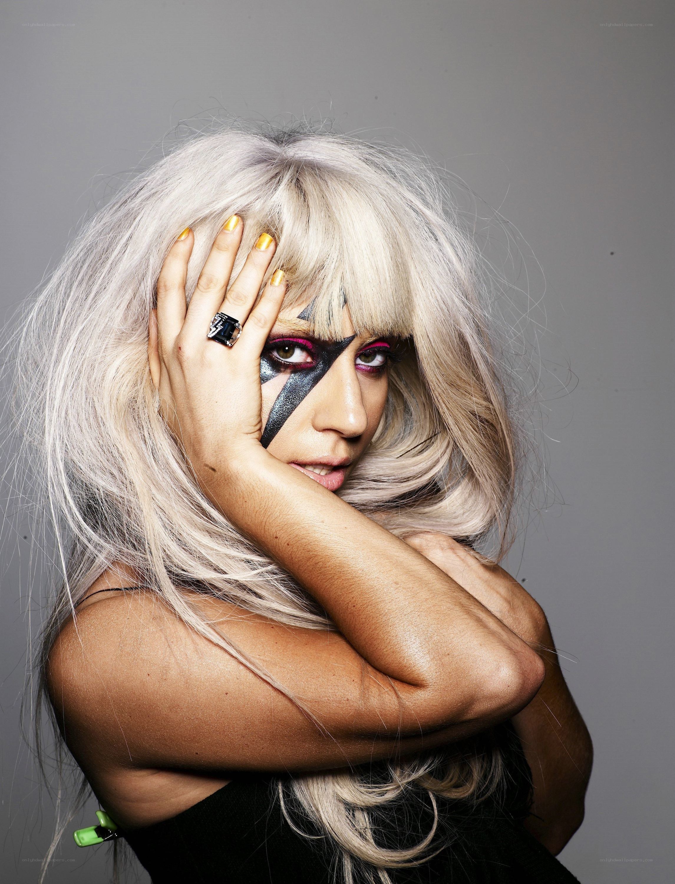 Lady Gaga with bold makeup