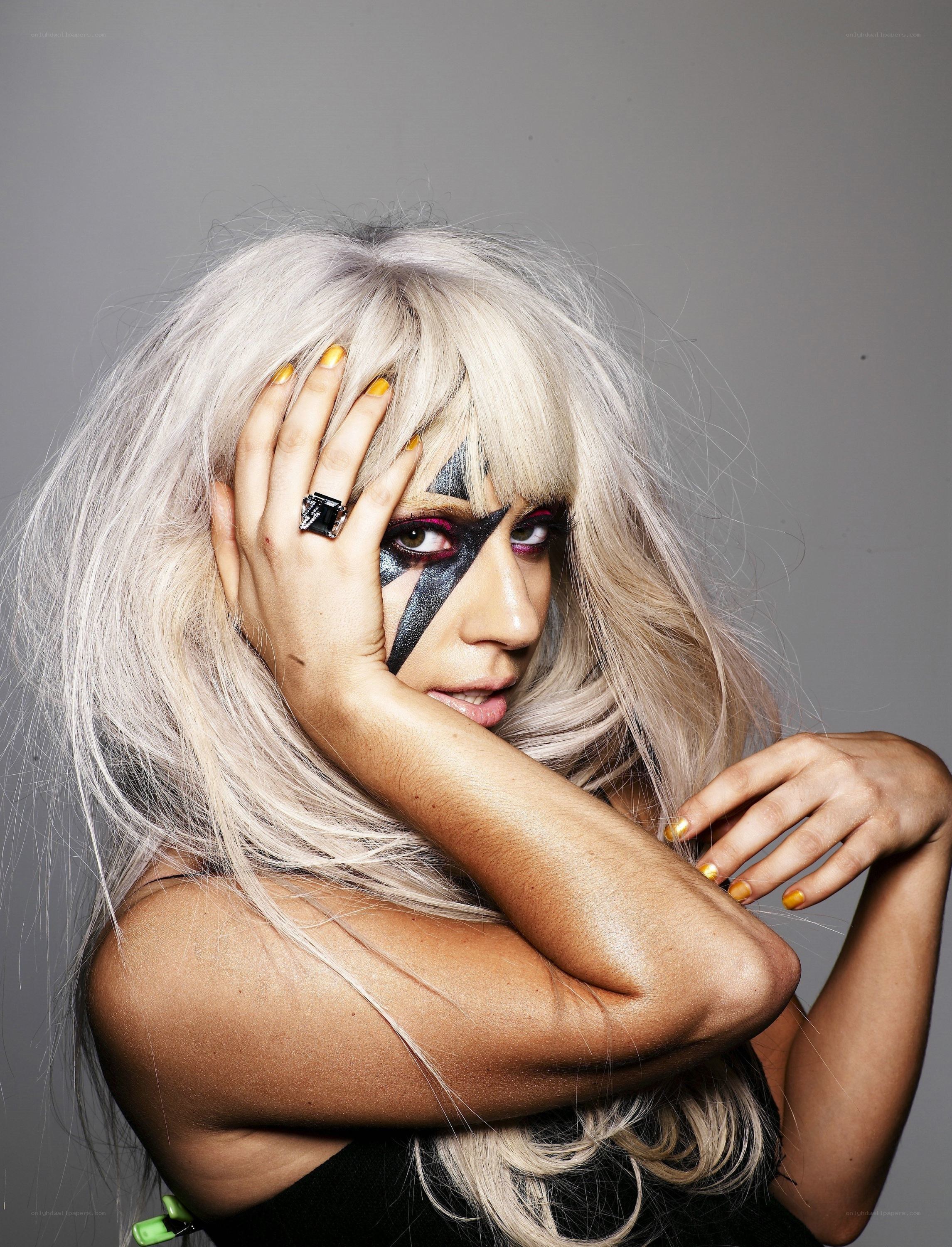 Lady Gaga with bold makeup
