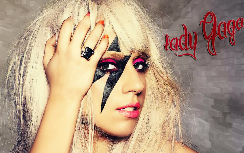Lady Gaga with bold makeup