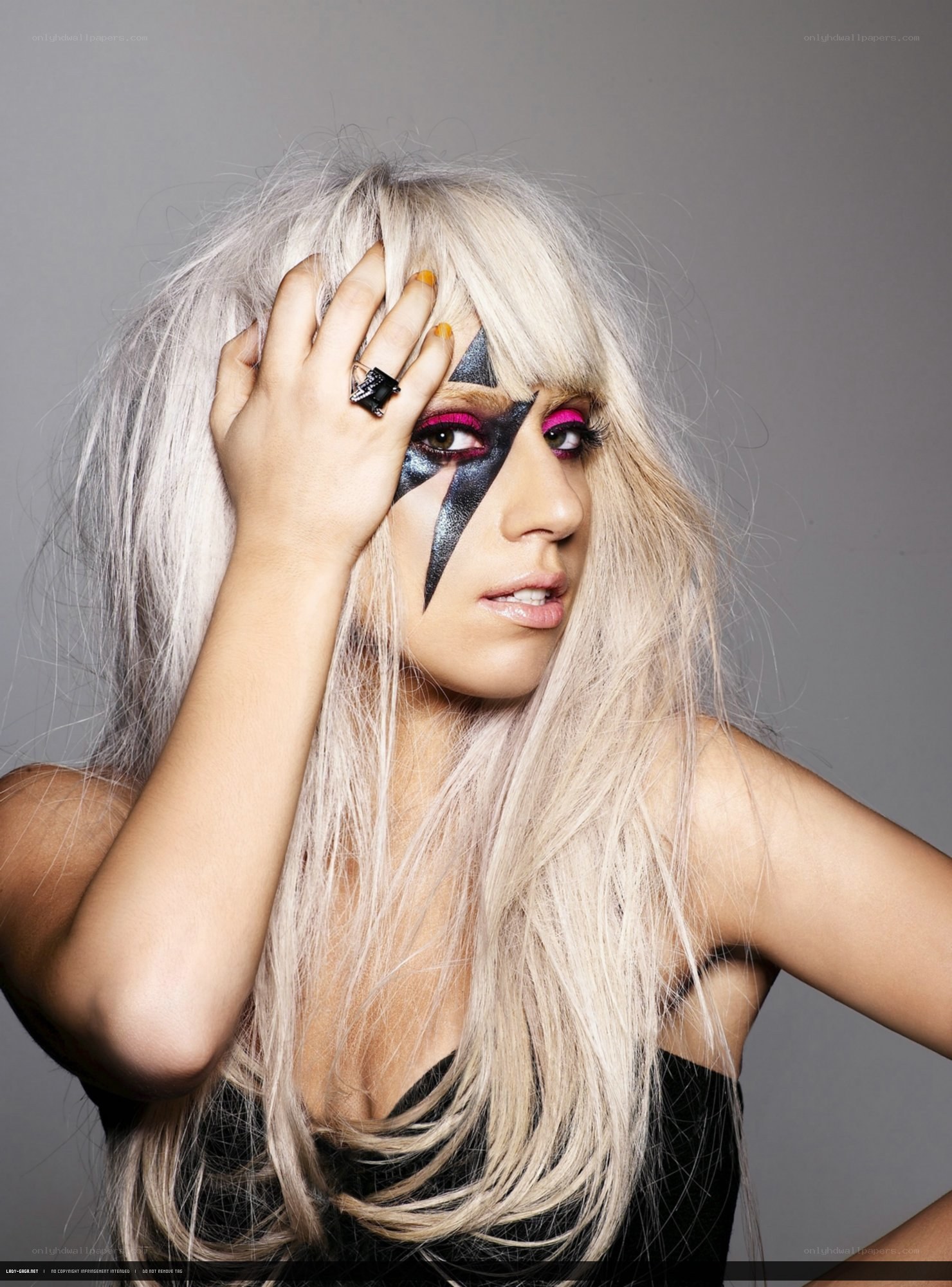 Lady Gaga with bold makeup