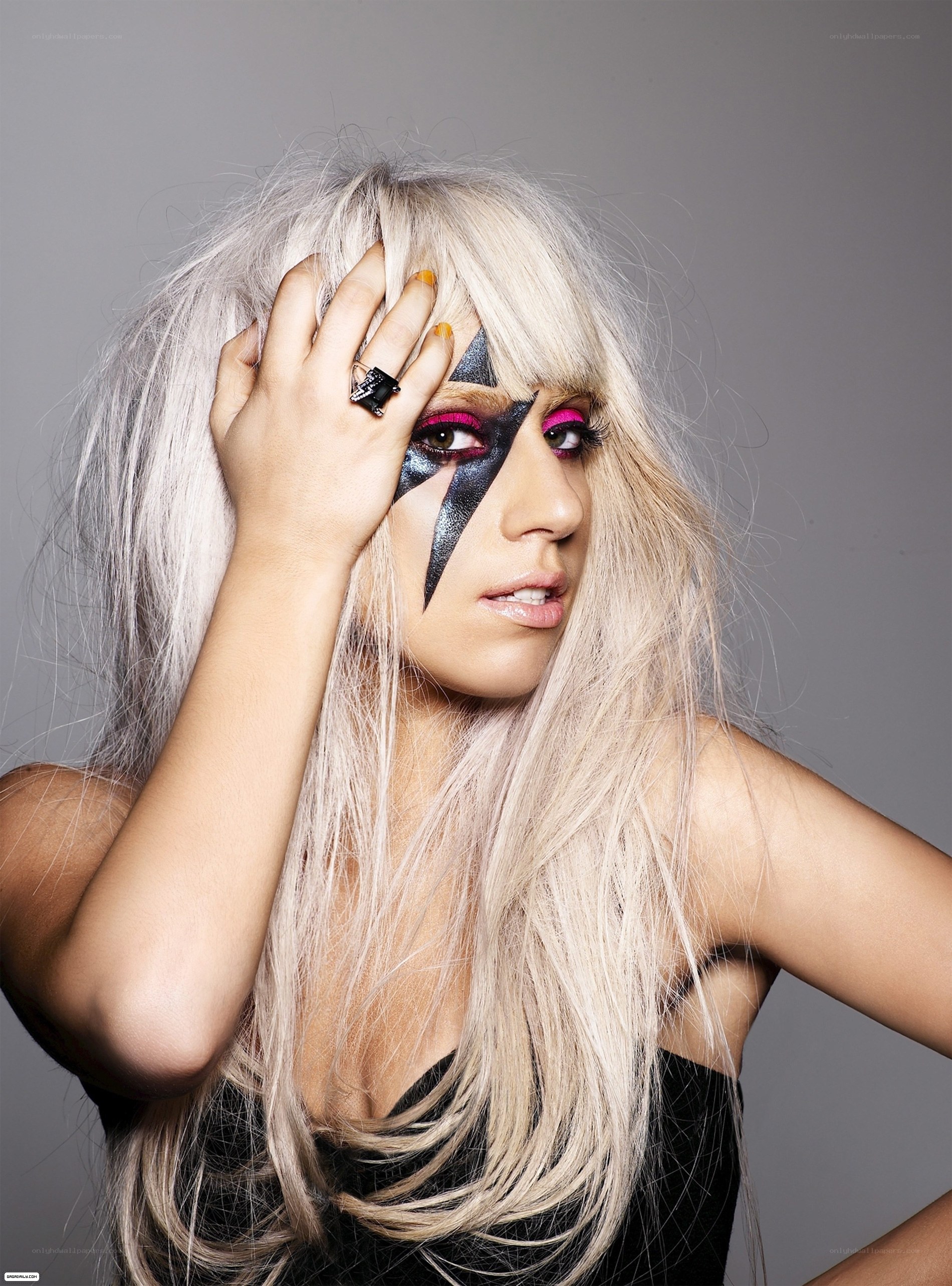 Lady Gaga with bold makeup