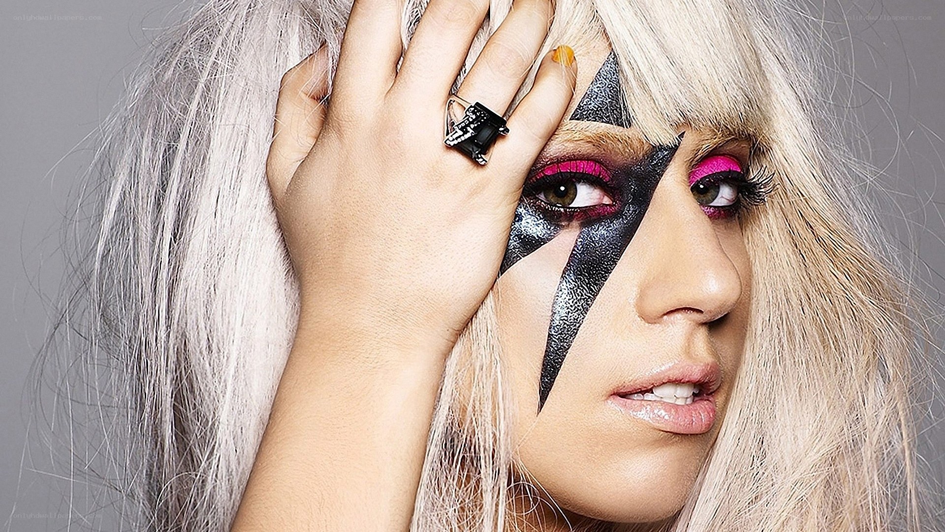Lady Gaga with bold makeup