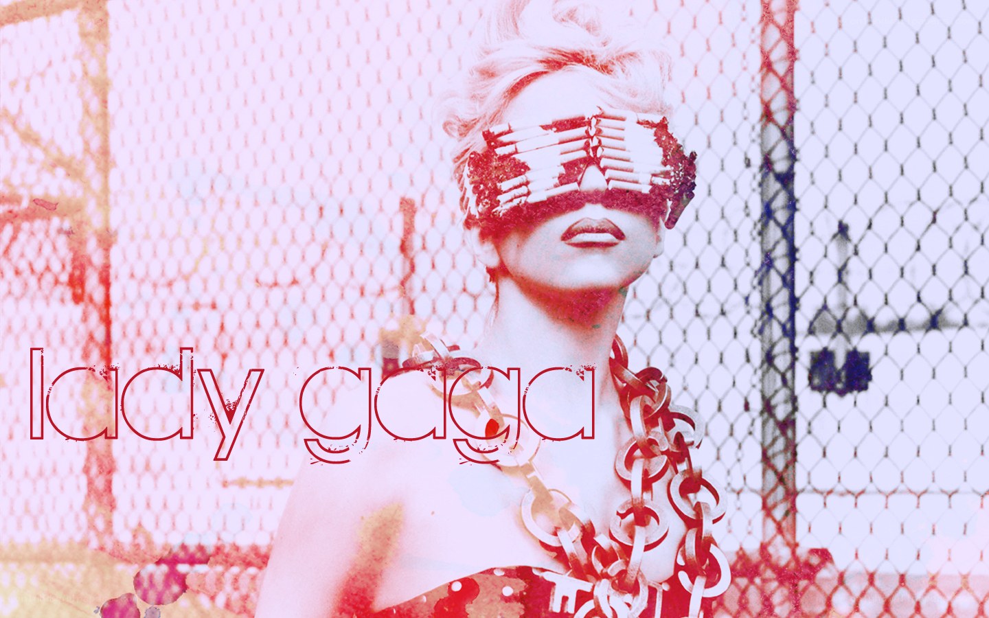 Lady Gaga with cigarette blindfold