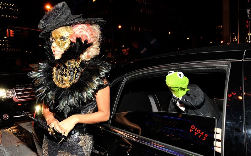 Lady Gaga with Kermit the Frog