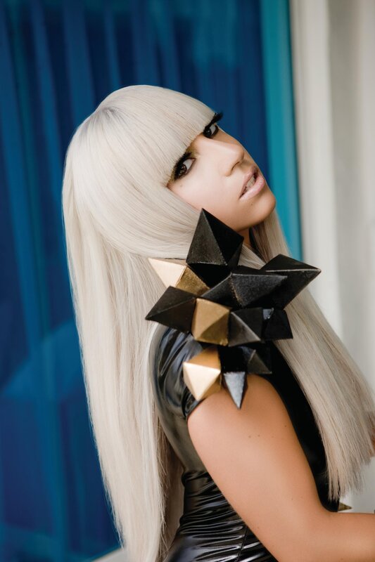 Lady Gaga with white hair
