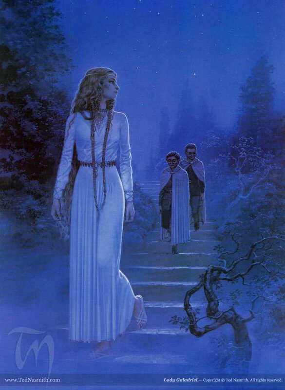 Lady Galadriel on the stairs