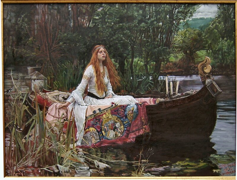 Lady in a boat on a river