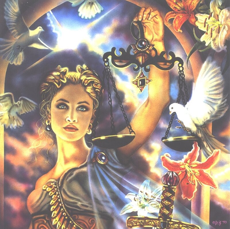 Lady Justice with scales and sword