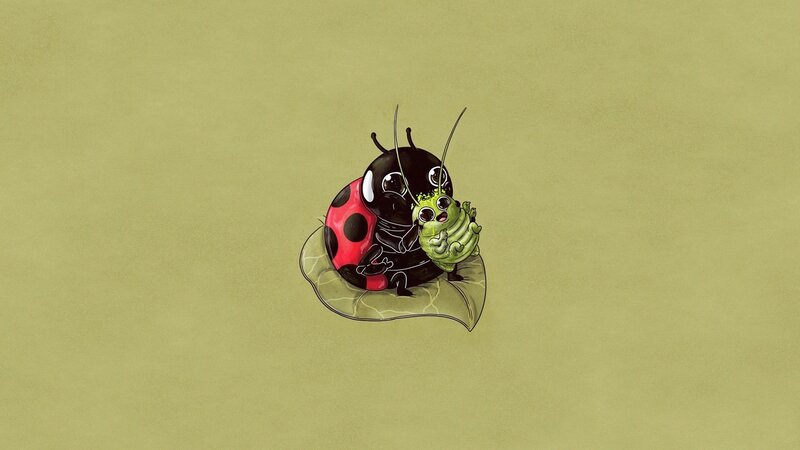 Ladybug and Caterpillar