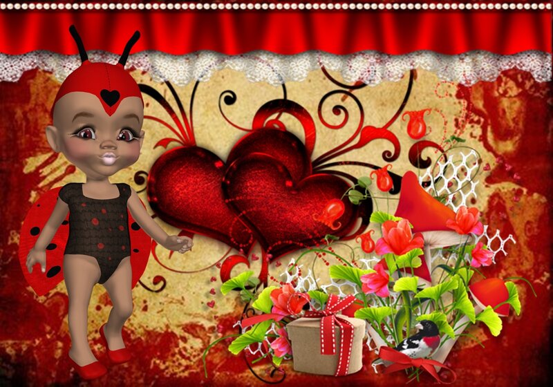 Ladybug-costumed Child