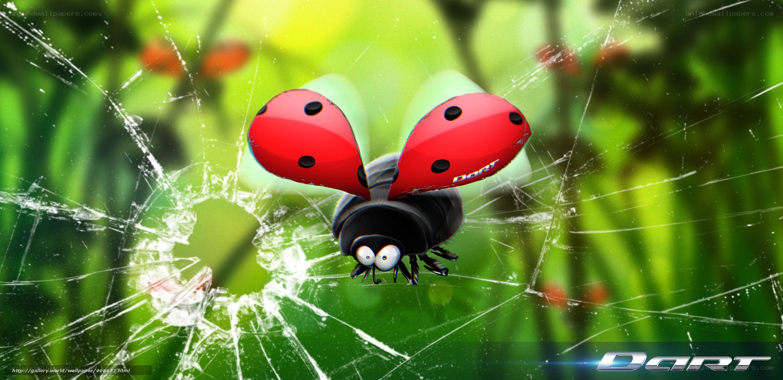 Ladybug in a web