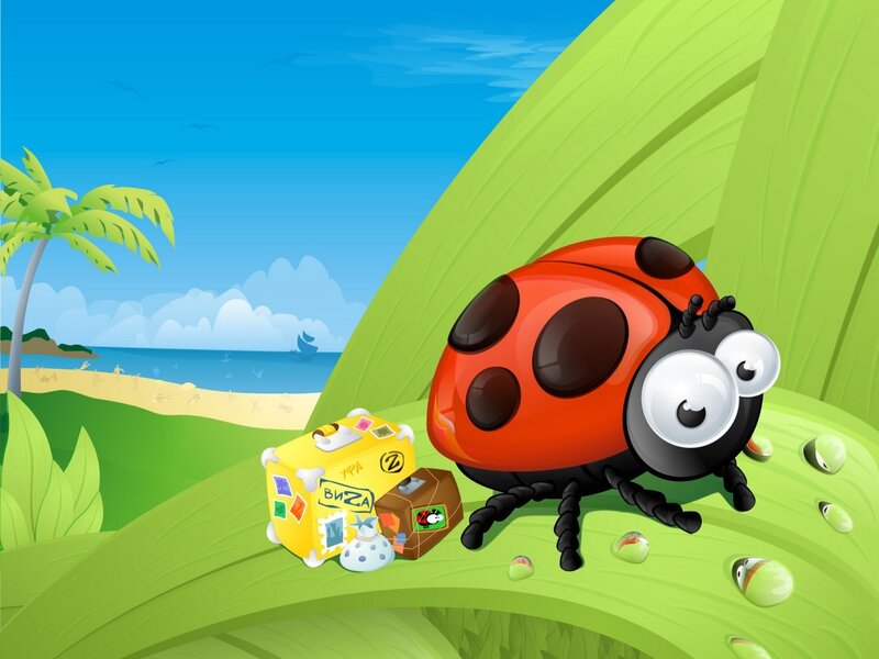 Ladybug on Leaf — Green, Playful, Afternoon