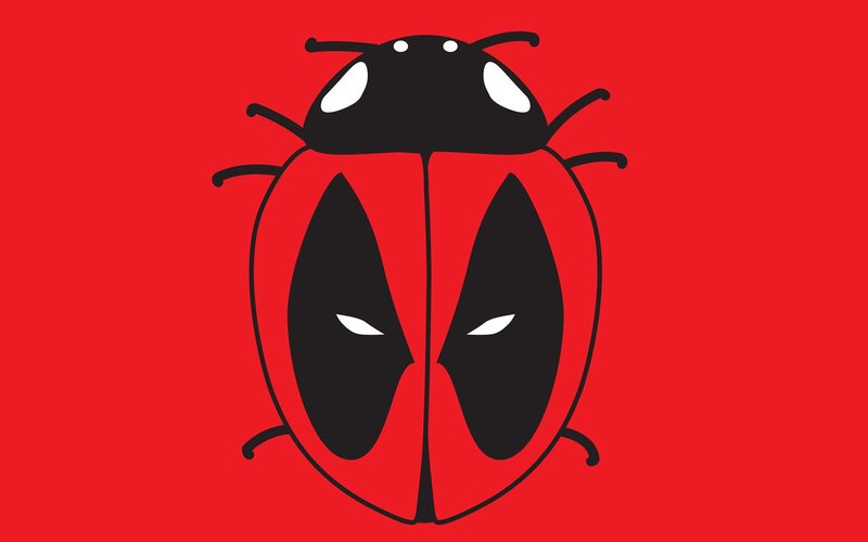 Ladybug with Deadpool Eyes