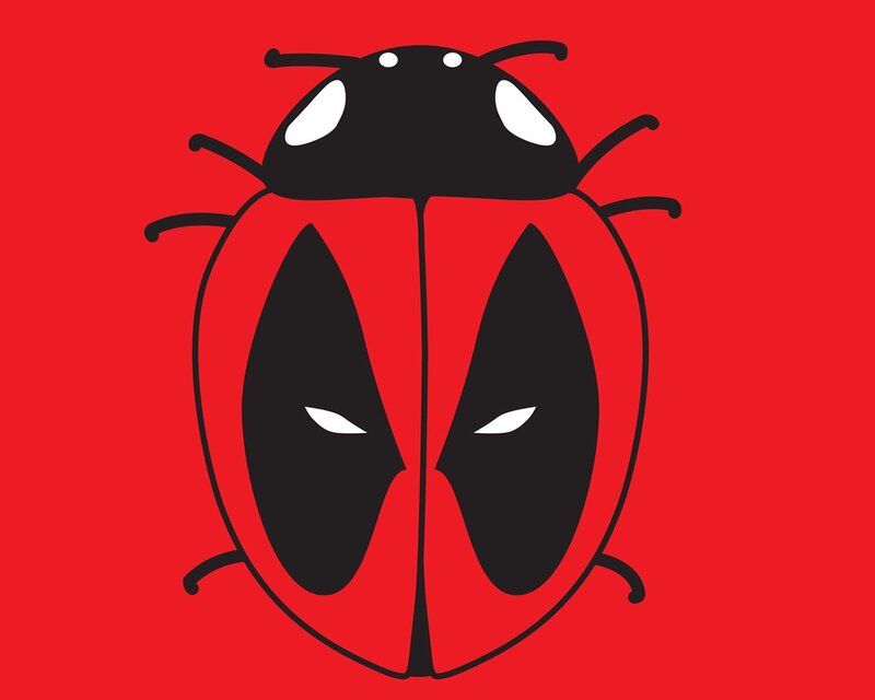 Ladybug with Deadpool Mask