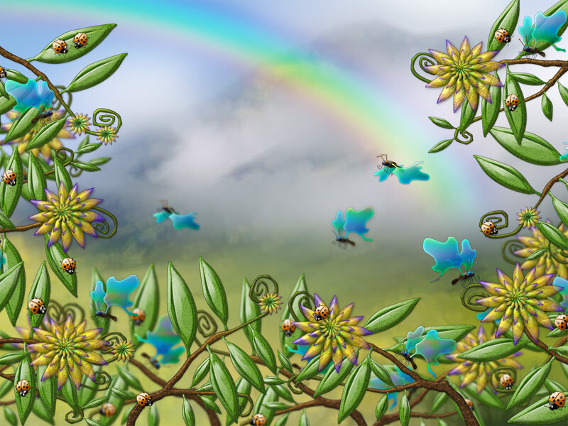 Ladybugs on Flowers